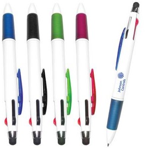 3 In 1 Multi-Colors Stylus Ballpoint Pen
