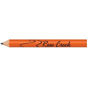 Neon Orange Round Golf Pencils