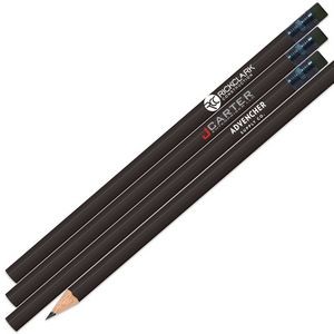 Matte Black Painted Pencils with Black Eraser