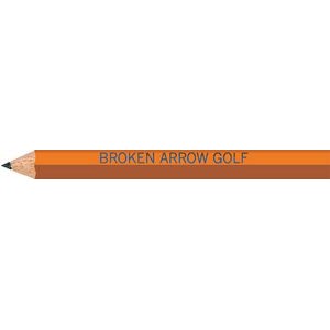 Orange Hexagon Golf Pencils