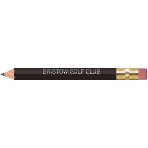 Matte Black Hexagon Golf Pencils with Erasers
