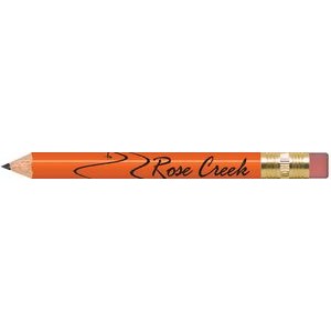 Neon Orange Round Golf Pencils with Erasers