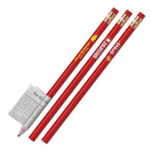 Red Recycled Newspaper Pencils