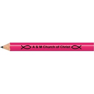 Neon Pink Round Golf Pencils