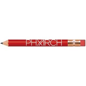 Vivid Red Round Golf Pencils with Erasers