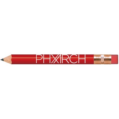 Vivid Red Round Golf Pencils with Erasers