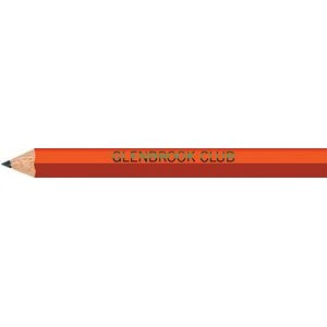 Neon Orange Hexagon Golf Pencils