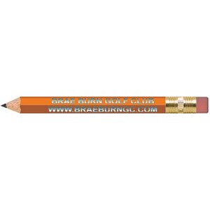 Neon Orange Hexagon Golf Pencils with Erasers