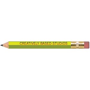 Neon Yellow Hexagon Golf Pencils with Erasers