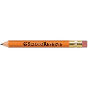 Orange Round Golf Pencils with Erasers