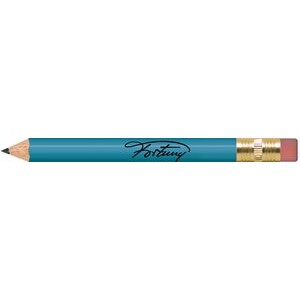 Sky Blue Round Golf Pencils with Erasers