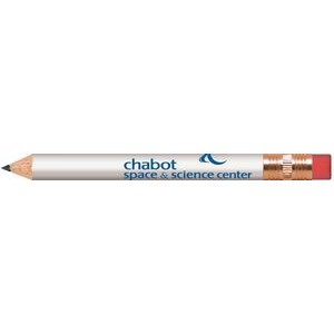 White Round Golf Pencils with Erasers
