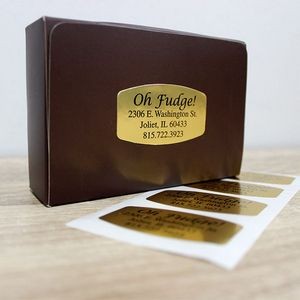Custom Roll Labels Silver/Gold Permanent (1"x1")