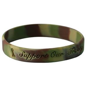 Camouflage Debossed Silicone Wristband