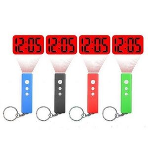 Time Clock Projector LED Keychain