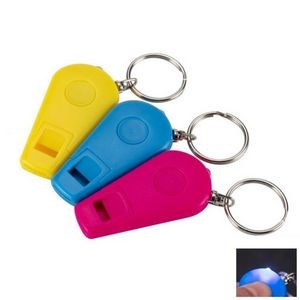 LED Light Whistle Keychain