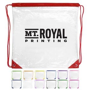 Clear Drawstring Backpack (12"x12")