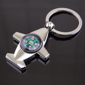Metal Plane Compass Keychain