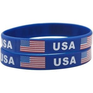 United States Flag Silicone Wristband