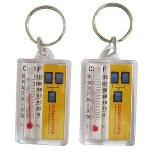 Rectangular Thermometer Keychain