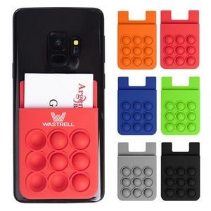 Silicone Fidget Push Bubble Pop Phone Wallet