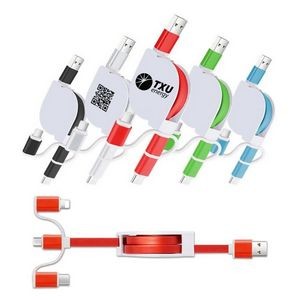 Retractable 3-in-1 Charging Cable