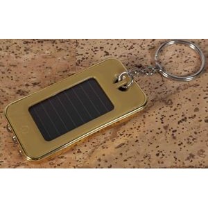 Gold Bar Solar 3 LED Keychain