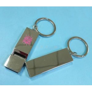 Metal Cube Whistle Keychain