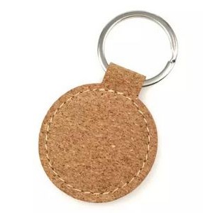 Round Cork Keychain
