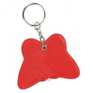 Butterfly PU Leather LED Keychain
