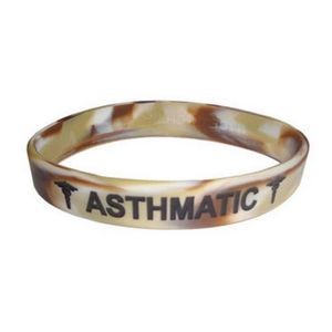 Camouflage Debossed w/ Color Filled Silicone Wristband