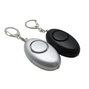 Oval Shape Safety Alarm LED Keychain