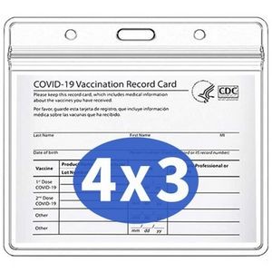 Small Clear Vaccination Card Holder