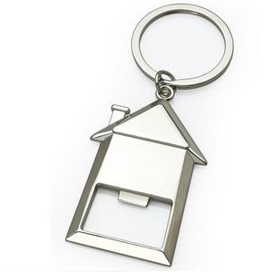 House Shape Bottle Opener Keychain