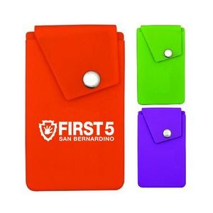 Silicone Snap Button Pocket Phone Wallet Holder