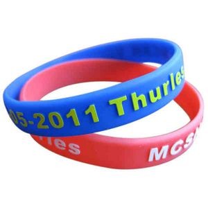 Embossed Print Silicone Wristband