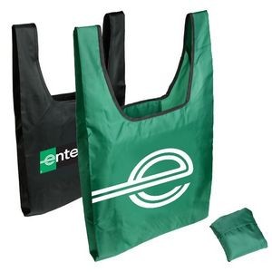Foldable Jersey Grocery Tote Bag w/ Inner Pouch