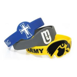 Custom Figured Debossed w/ Color Filled Silicone Wristband