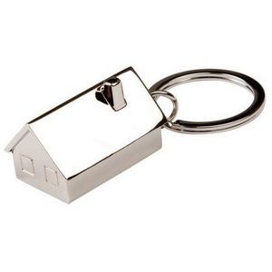 Solid Metal House Keychain