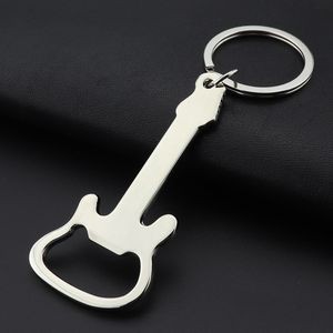 Metal Guitar Bottle Opener Keychain