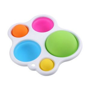 Stress Push Pop Bubble Toy Keychain