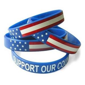 America Flag Silicone Wristband