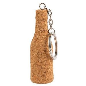 Drink Bottle Shape Cork Keychain