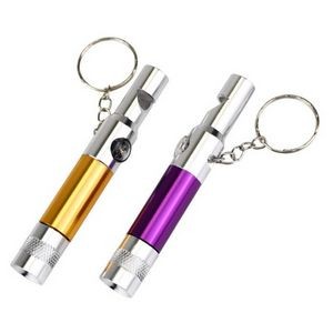 Whistle Compass LED Keychain