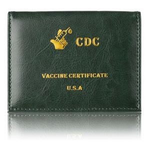 PU Leather Vaccination Card Holder