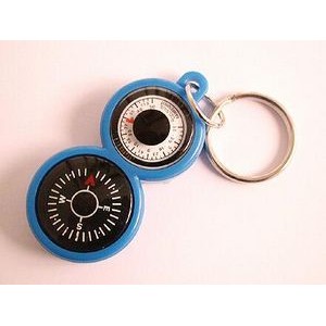 8 Shape Thermometer Compass Keychain