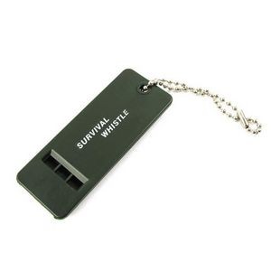 Flat 3 Tone Survival Whistle Keychain