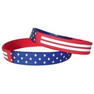 USA Flag Silicone Wristband