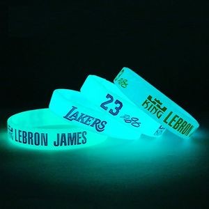 Glow In the Dark Debossed w/ Color Filled Silicone Wristband