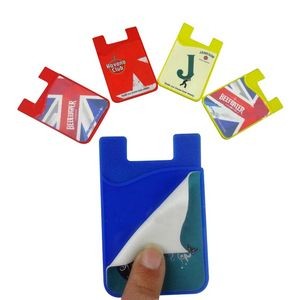 Silicone Phone Wallet w/ Sticky Screen Cleaner